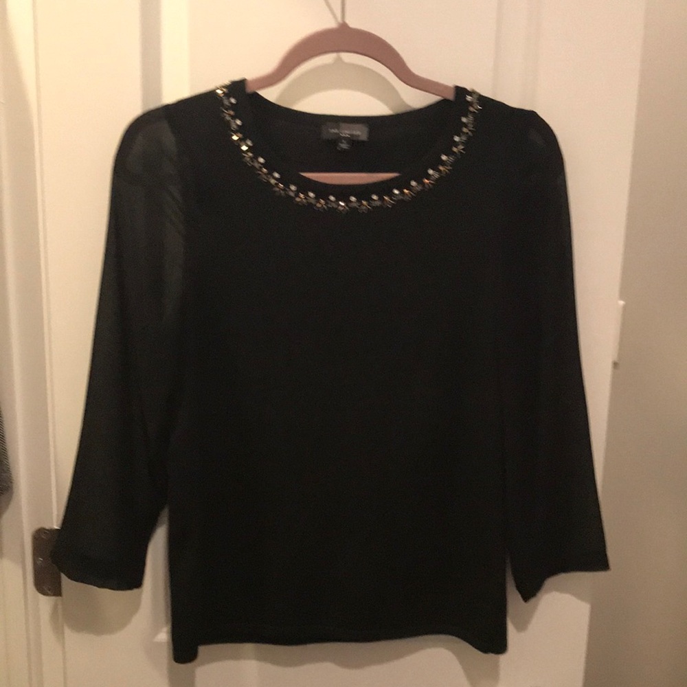 Limited black sweater- rhinestones! Last chance $5